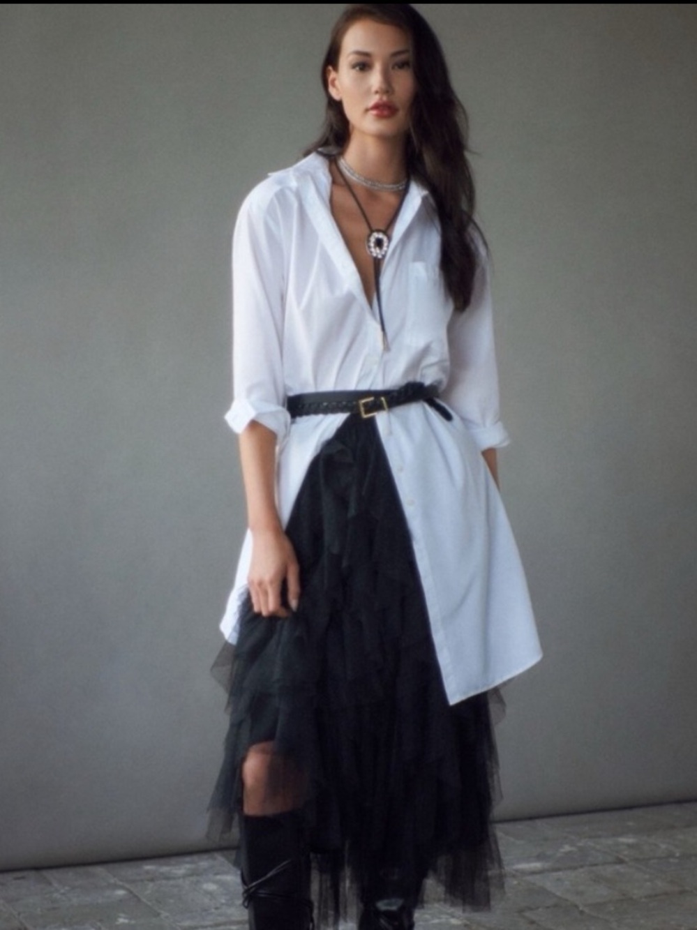 NWT Anthro  Maeve Extremely Oversized Maxi Tunic Poplin Buttondown XXS/ XS/S